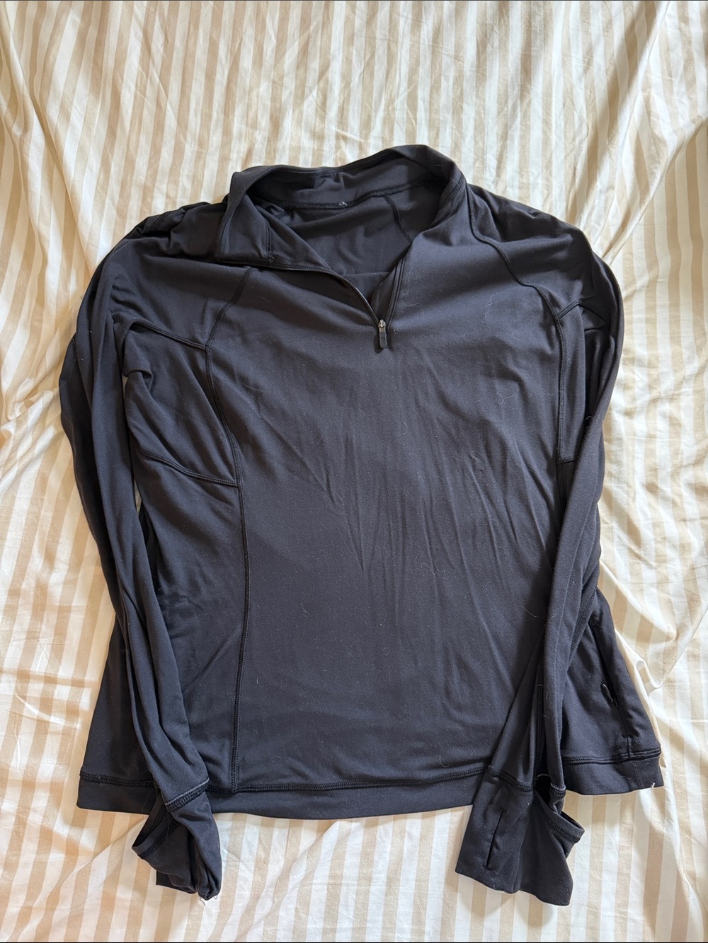 lululemon athletica Black Long-Sleeve Half-Zip Pullover